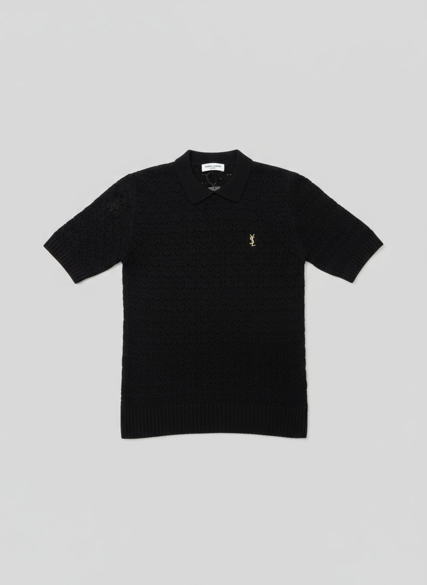 Black knitted T-shirt Yves Saint Laurent
