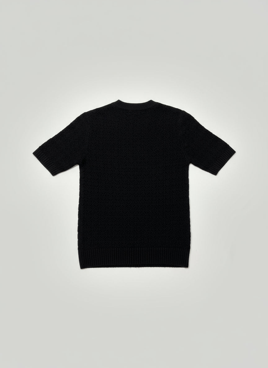 Black knitted T-shirt Yves Saint Laurent