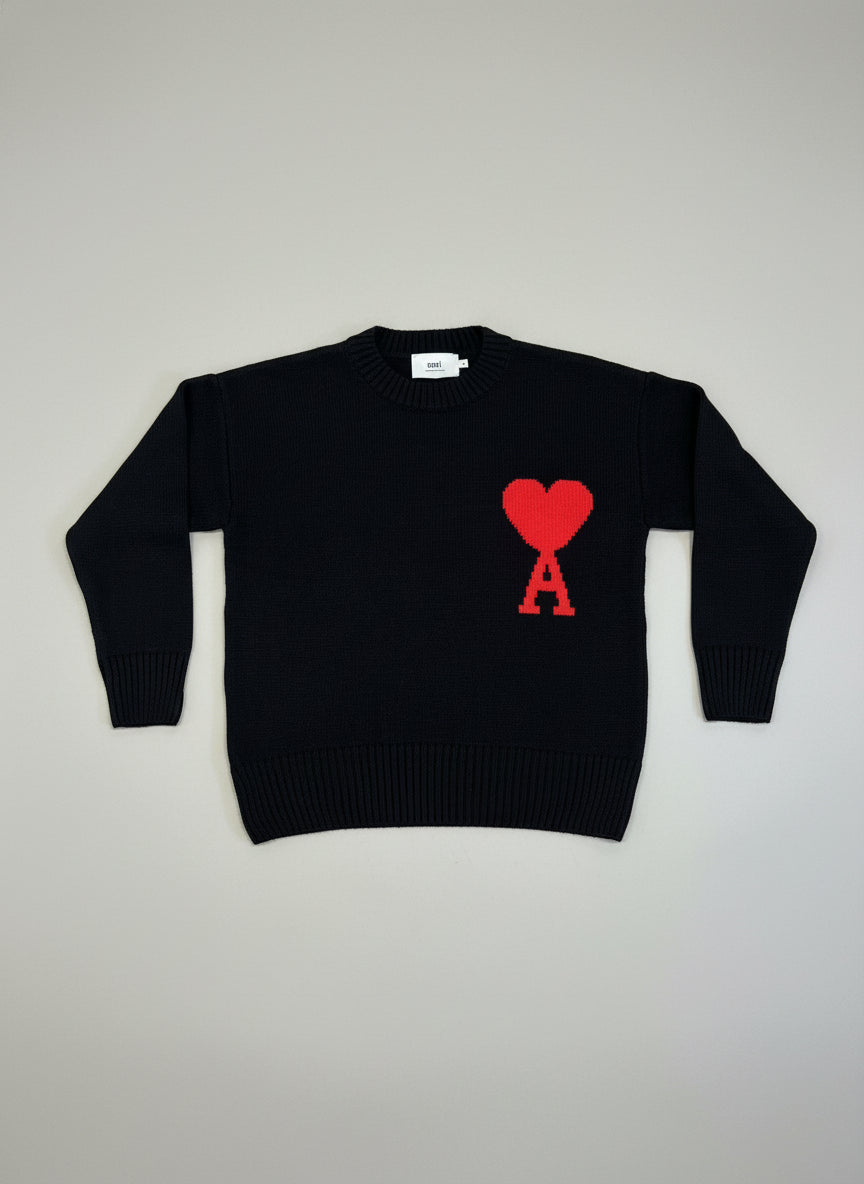Black knitted sweater Ami Paris