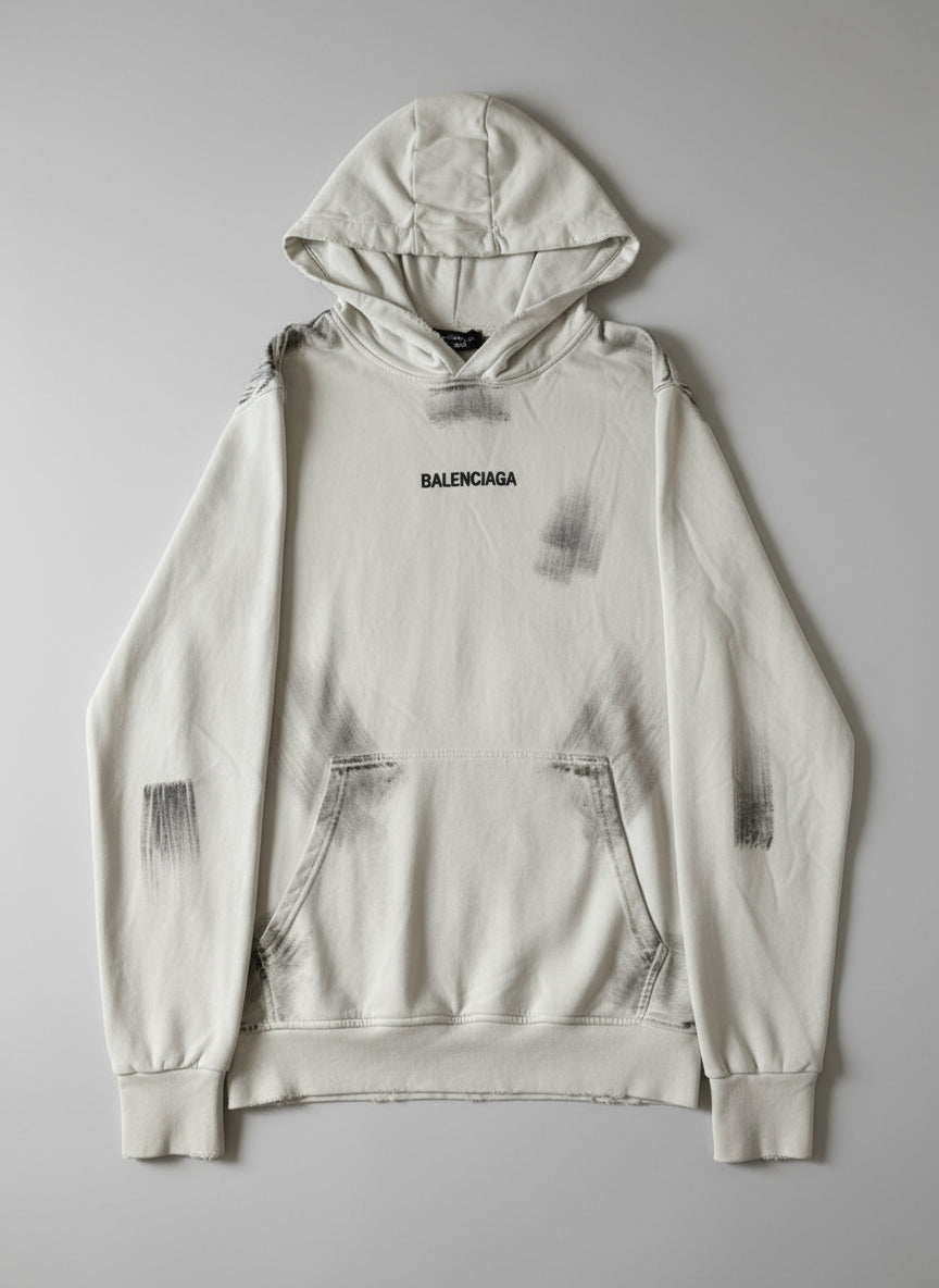 White Hoodie Balenciaga