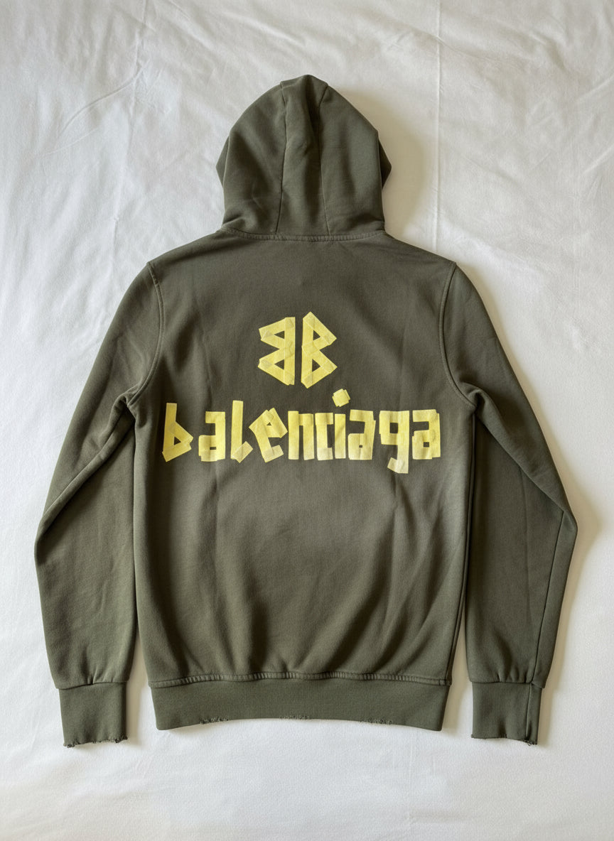 Olive Green Hoodie Вalenciaga