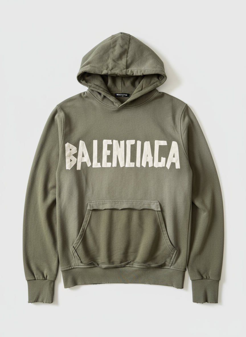 Olive Green Hoodie Вalenciaga