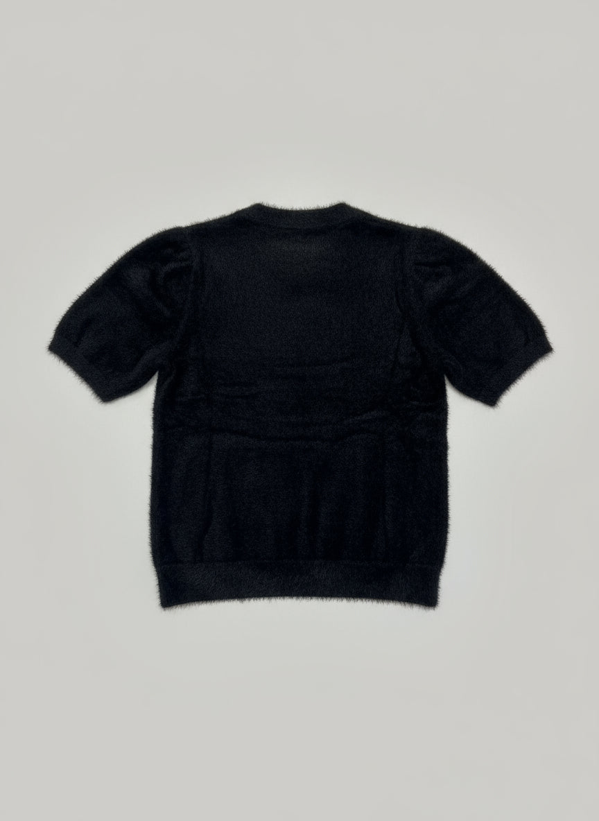 Black sweater Chanel with short sleeves