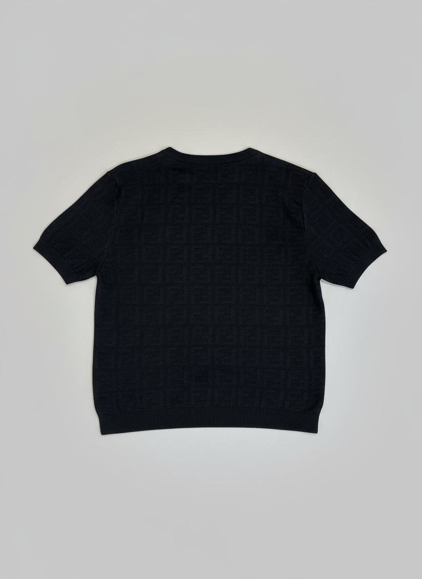 Black knitted T-Shirt Fendi