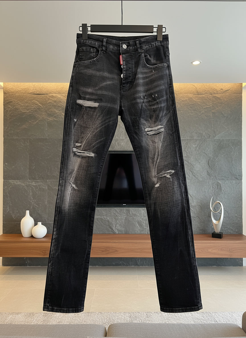 Dsquared2 jeans in black with a bleached effect