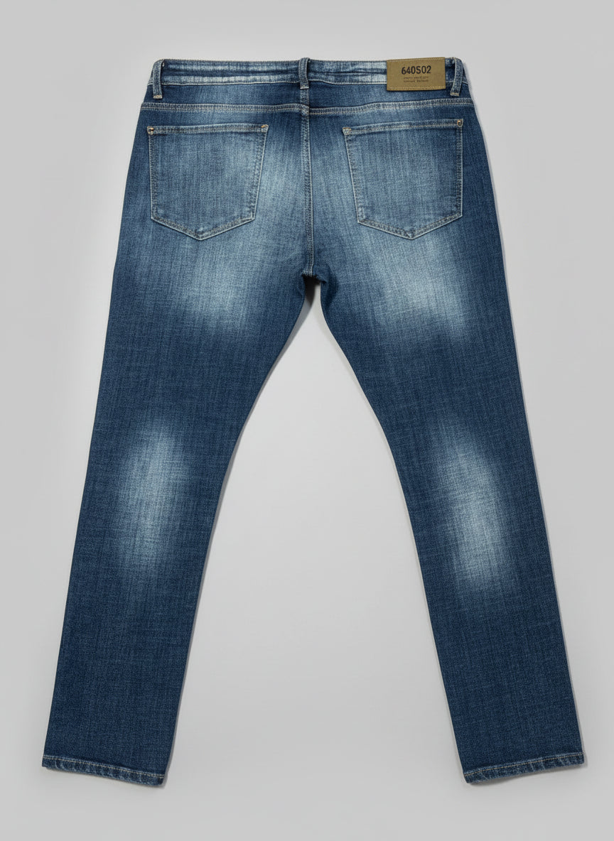 Dsquared2 jeans in dark blue denim with a worn and aged effect