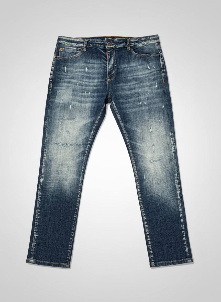 Dsquared2 jeans in dark blue denim with a worn and aged effect