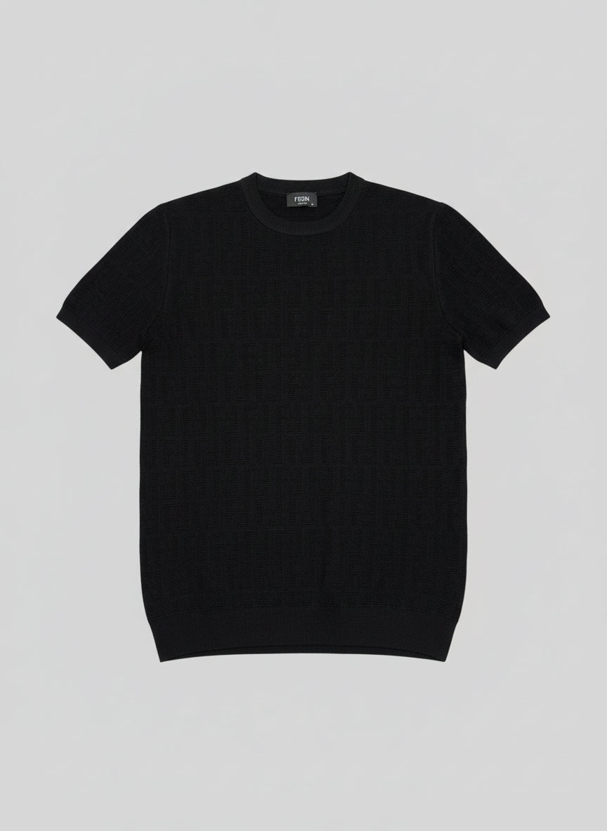 Black Knitted T-Shirt Fendi