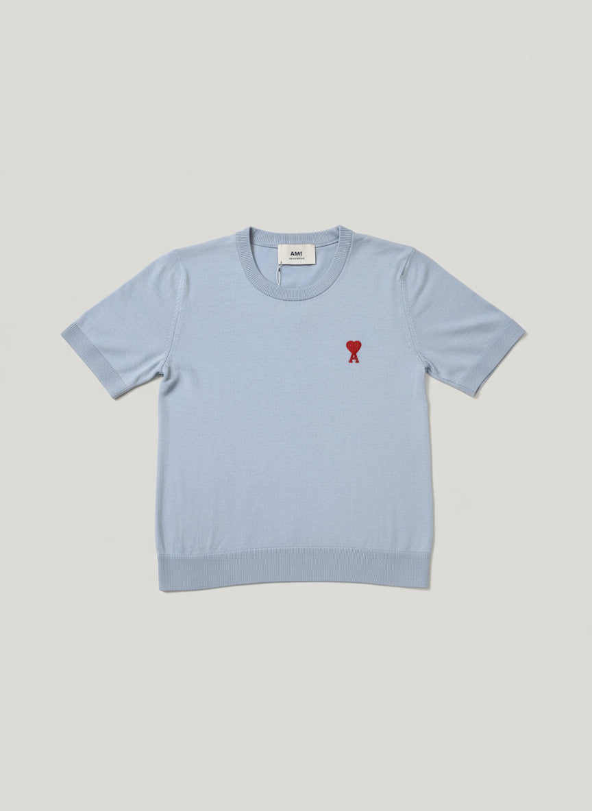 Light blue knitwear T-Shirt Ami Paris